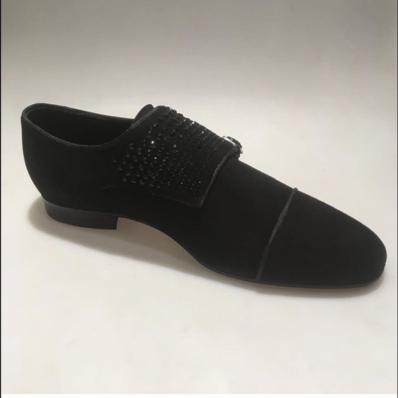 giuseppe zanotti BNIB black crystal double buckles main image 5